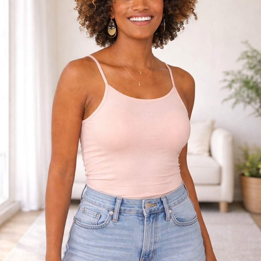 Agnes and Dora Pink Camisole with Adjustable Straps, Size XS
